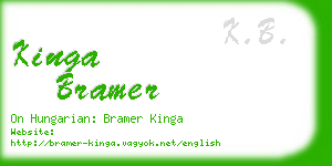 kinga bramer business card